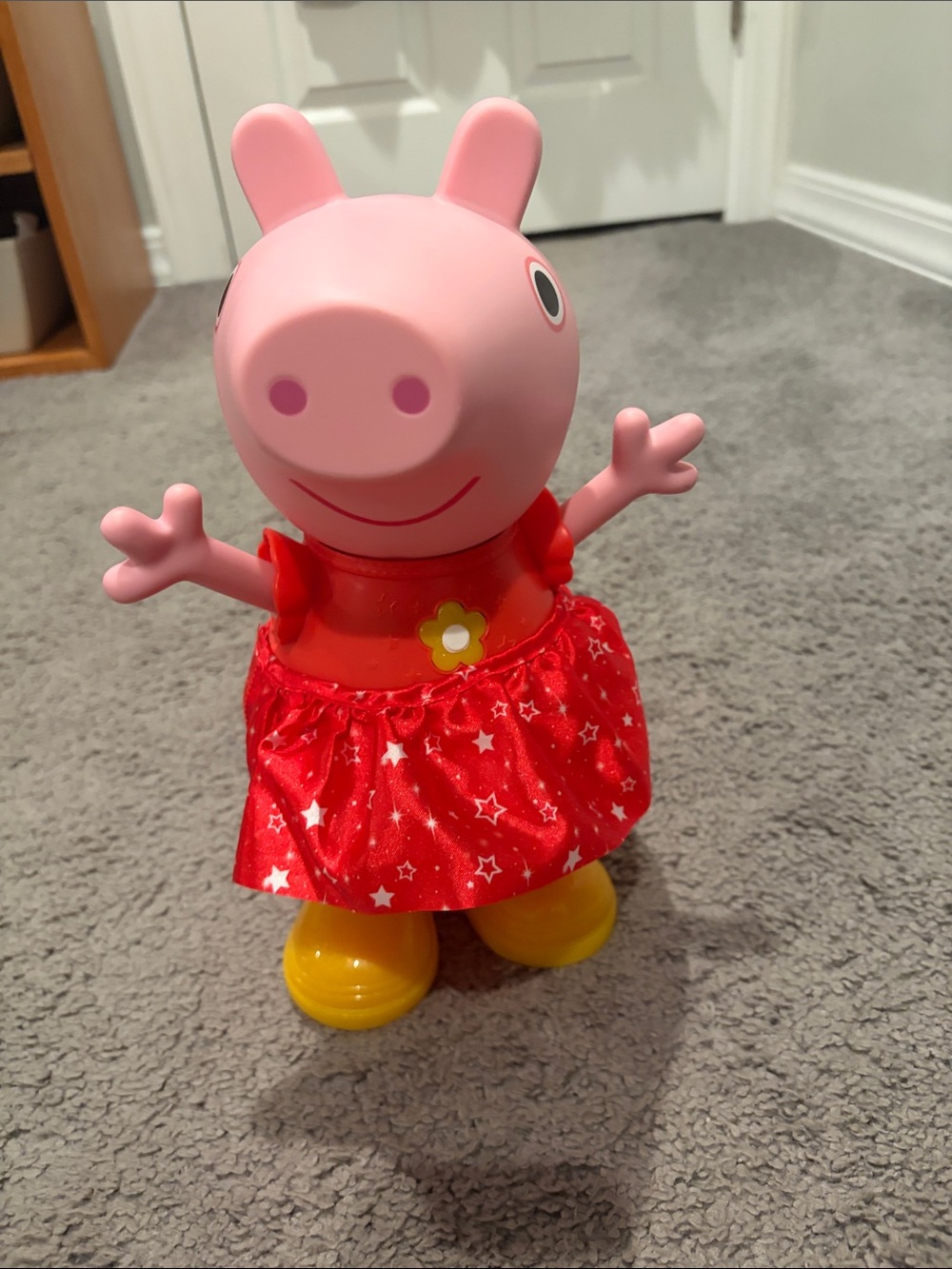 Peppa Pig Pink Figure with Red Dress and Yellow Boots